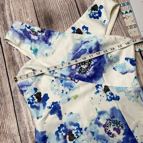 RACHEL Roy Off The Shoulder Watercolor Floral A-Line Mini Dress Size 6 - Picture 11 of 13